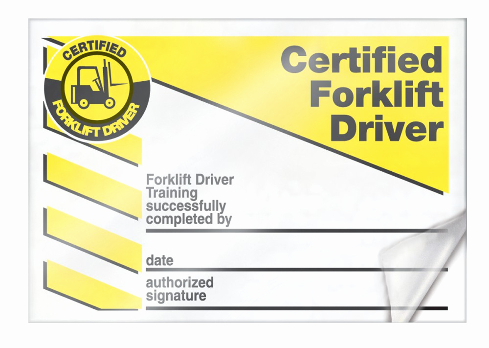 Forklift Training Certificate Template Elegant forklift Certification Cards Lkc230