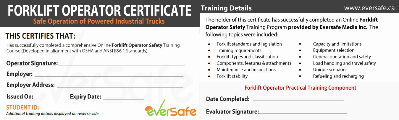 Forklift Training Certificate Template Elegant Line forklift Certification Training Get Your forklift