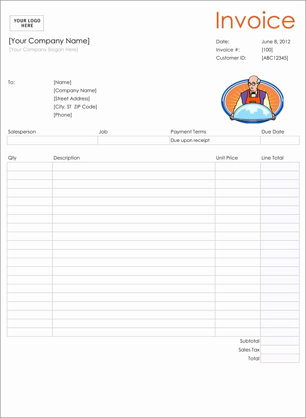 Free Catering Invoice Template Awesome Catering Invoice Excel