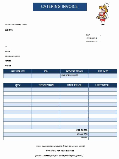 Free Catering Invoice Template Elegant 30 Best Catering Invoice Templates Images On Pinterest