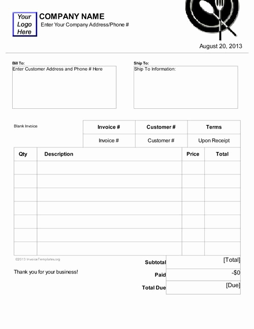 Free Catering Invoice Template Fresh Pin by Balley On Excel Invoice Template