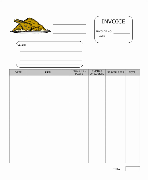 Free Catering Invoice Template New Catering Invoice Templates 10 Free Word Pdf format