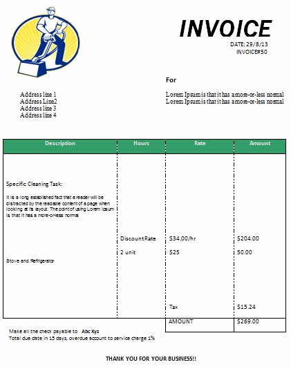 free service invoice template