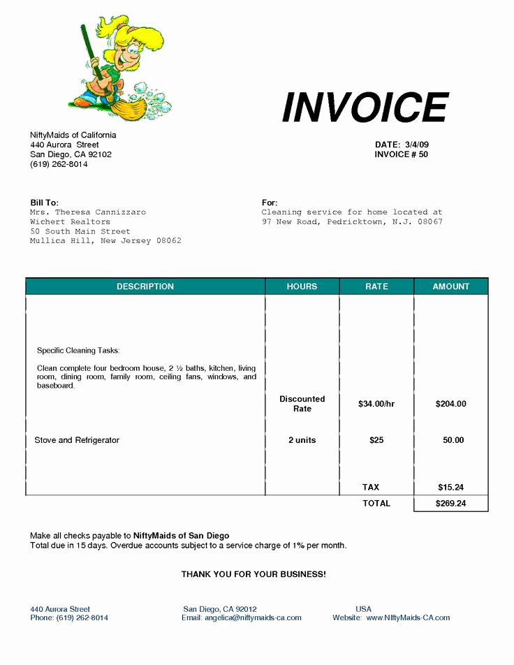 Free Cleaning Invoice Template Luxury Cleaning Bill Invoice Services Invoice