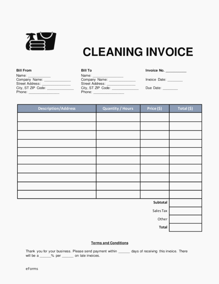 Free Cleaning Invoice Template New What I Wish Everyone Knew