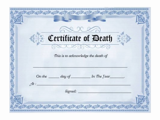 Free Death Certificate Template Best Of 30 Free Certificate Of Appreciation Templates and Letters