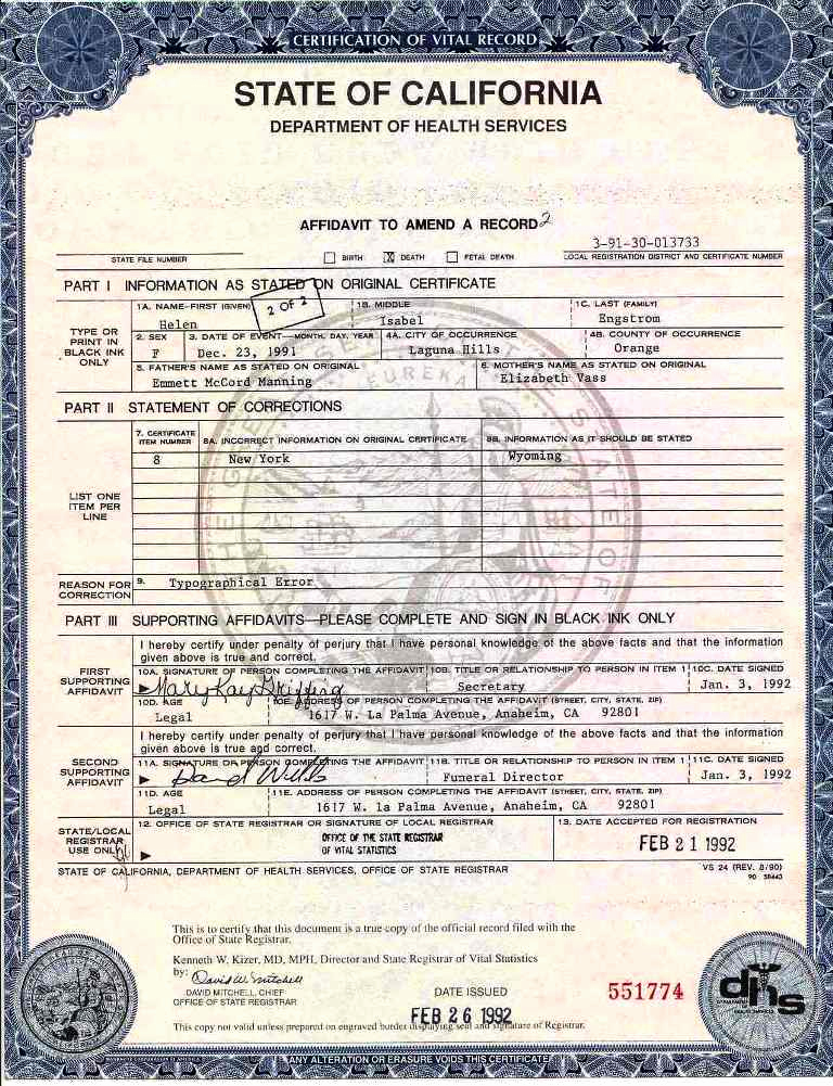 Free Death Certificate Template Best Of Vital Records and Other Important Documents In the Life Of