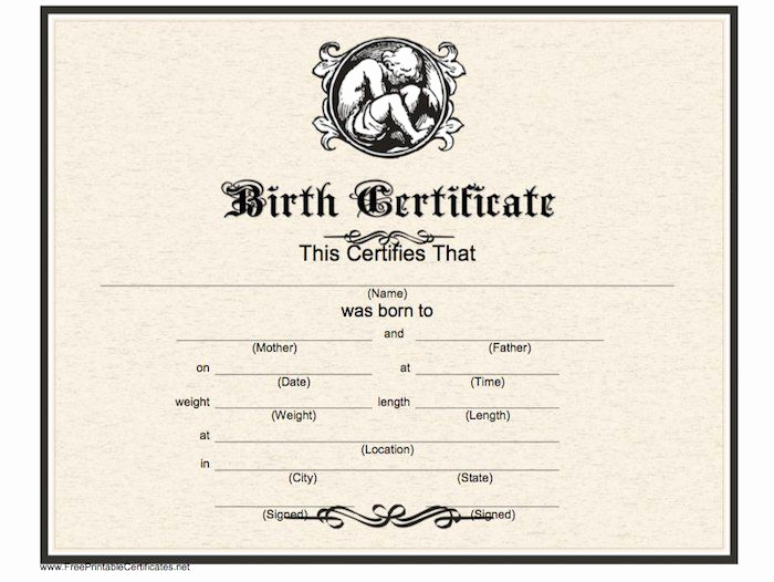 Free Death Certificate Template New 15 Birth Certificate Templates Word &amp; Pdf Template Lab