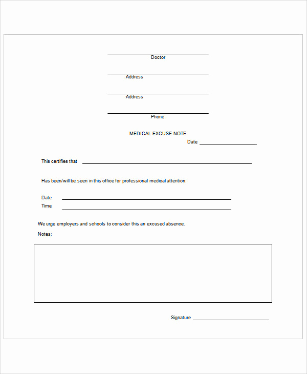 Free Doctor Note Template Elegant 37 Free Doctors Note Templates