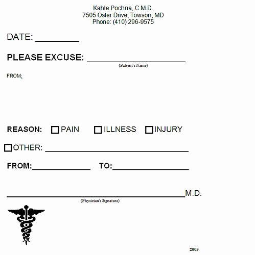 Free Doctors Note Template New Free Fake Doctors Note