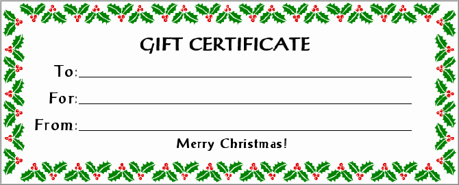 Free Downloadable Gift Certificate Template Lovely Printable Christmas Certificates Search Results