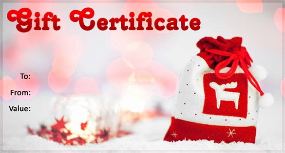 Free Downloadable Gift Certificate Template Luxury Christmas Gift Certificate Template 11 Word Pdf