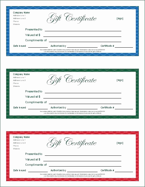 Free Downloadable Gift Certificate Template Unique Gift Certificate Template Google Docs