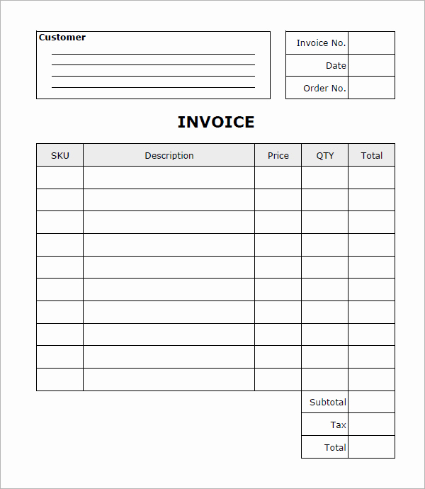 Free Editable Invoice Template Inspirational Printable Invoice Template Word