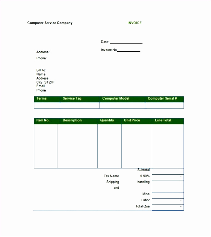 Free Editable Invoice Template Luxury 10 Excel Templates for Invoices Exceltemplates