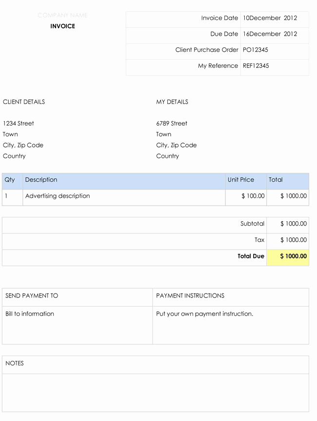 Free Editable Invoice Template Unique 32 Free Invoice Templates Editable with Excel and Word