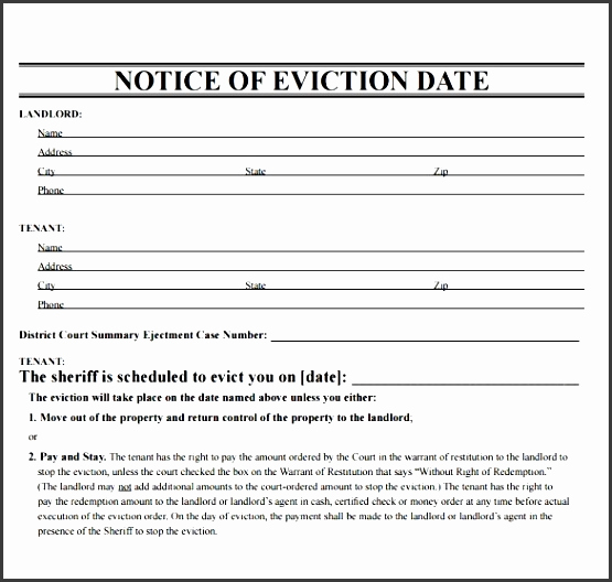 Free Eviction Notice Template Texas Elegant 8 Printable Eviction Notice Template Sampletemplatess