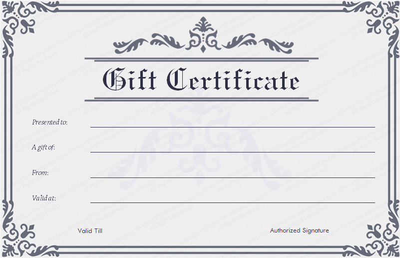 Free Gift Certificate Template Printable Elegant Blank Gift Certificate Template Word