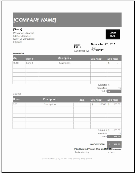 Free Handyman Invoice Template Awesome Handyman Invoice Template Excel format