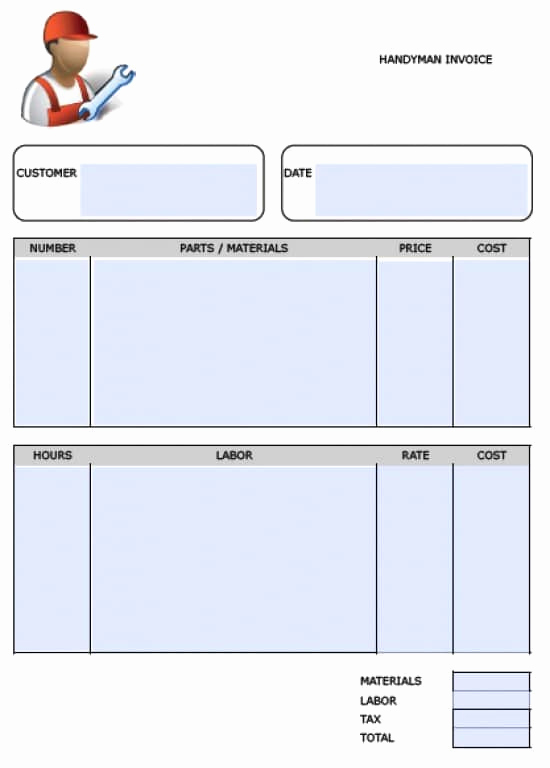 Free Handyman Invoice Template Inspirational Handyman Invoice Template – Emmamcintyrephotography