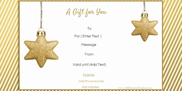 Free Holiday Gift Certificate Template Best Of Free Editable Christmas Gift Certificate Template