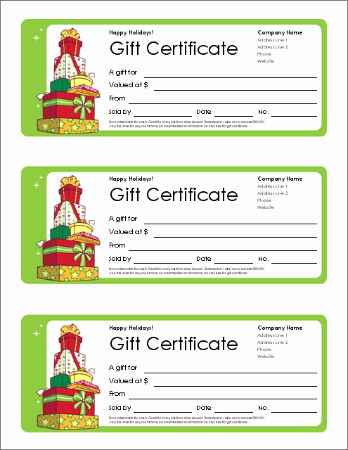 Free Holiday Gift Certificate Template Elegant Free Gift Certificate Template and Tracking Log