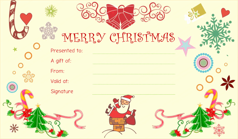 Free Holiday Gift Certificate Template Fresh 20 Awesome Christmas Gift Certificate Templates to End 2017