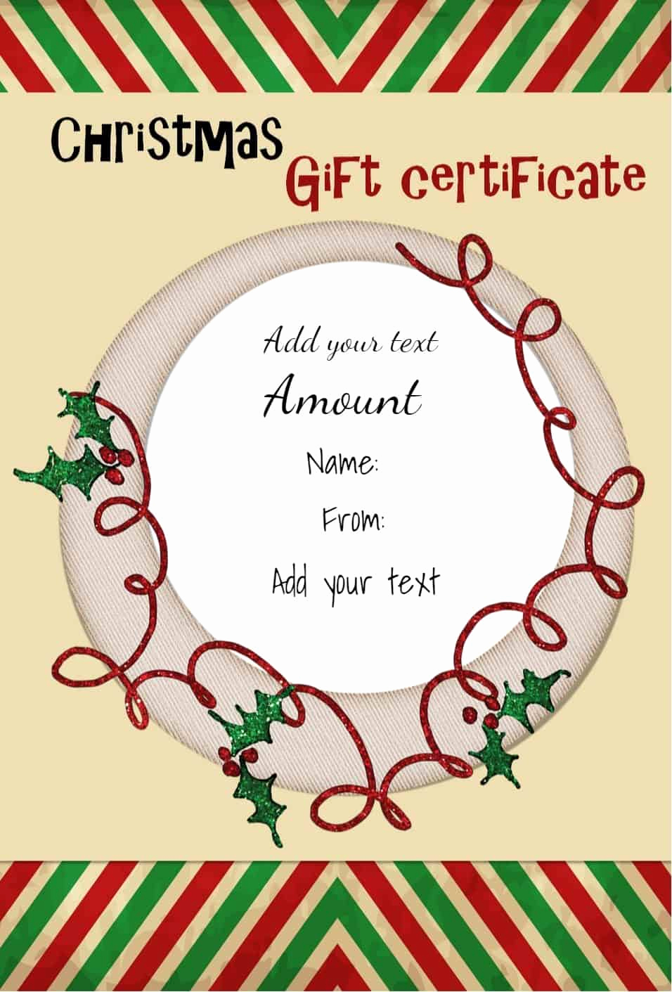 Free Holiday Gift Certificate Template Lovely Free Christmas Gift Certificate Template