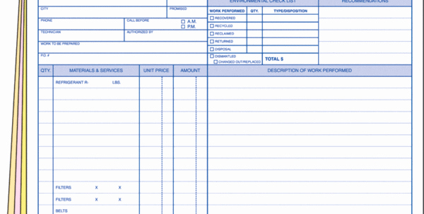 Free Hvac Invoice Template Beautiful Hvac Invoice Template Spreadsheet Templates for Busines