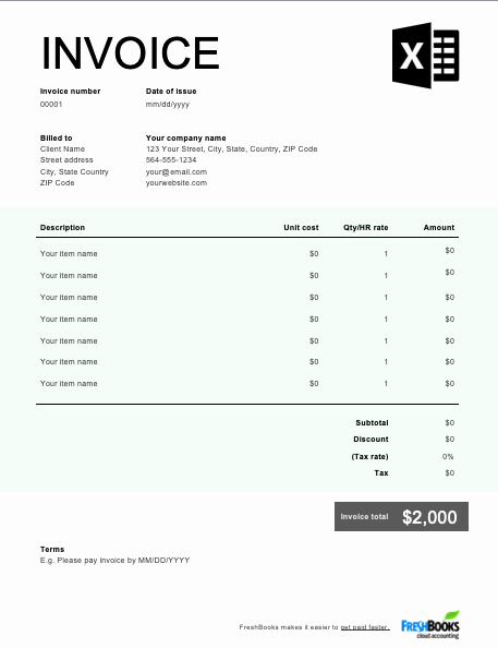 Free Hvac Invoice Template Best Of Excel Invoice Template Free Download