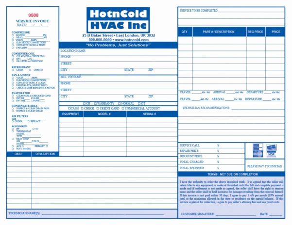 Free Hvac Invoice Template Elegant Hvac Invoice Template Spreadsheet Templates for Busines