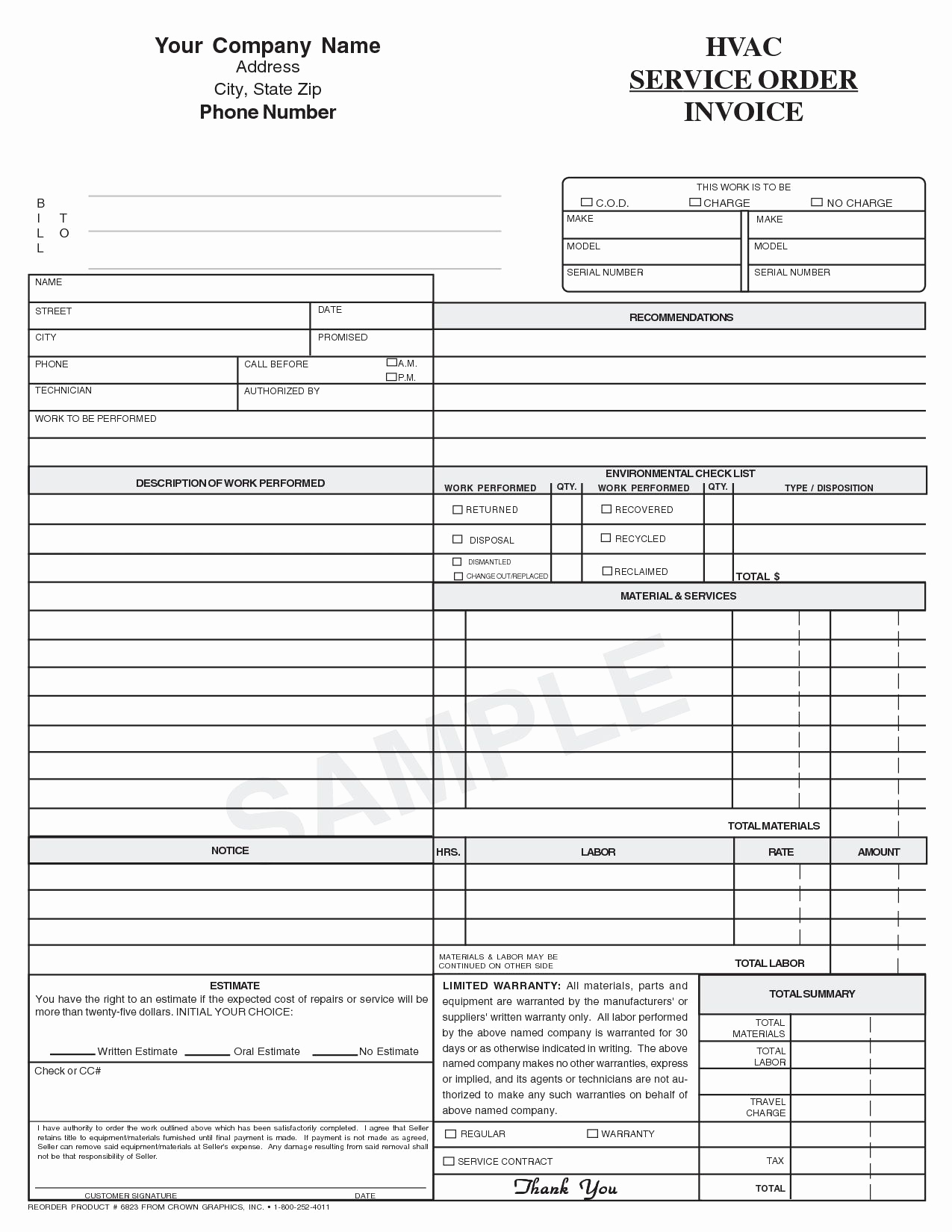 Free Hvac Invoice Template Luxury Free Hvac Invoice Template Free Invoice Template Hvac