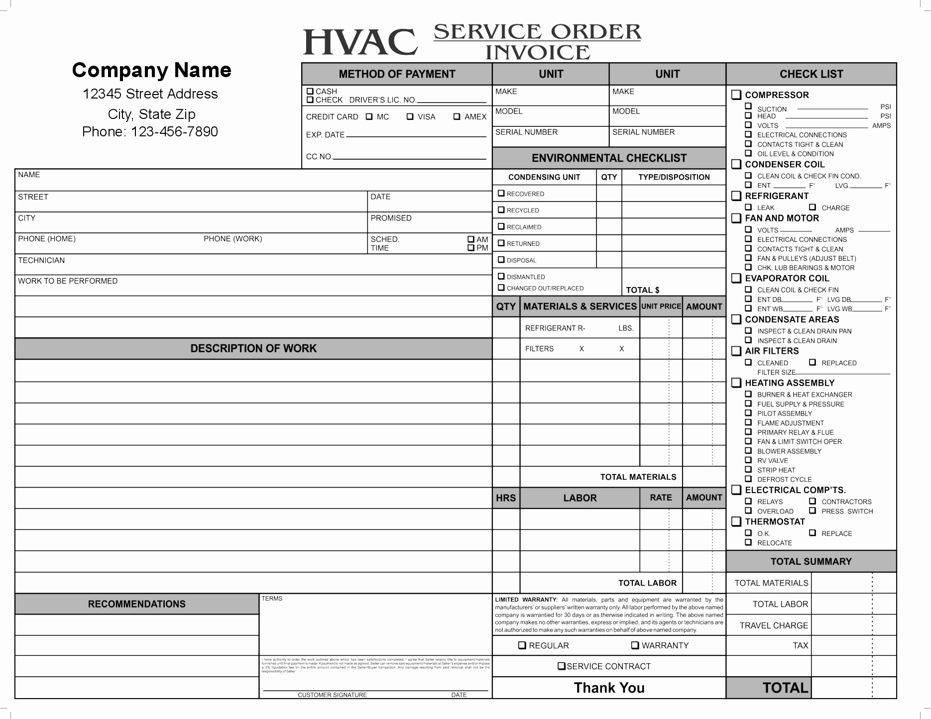 Free Hvac Invoice Template Unique 11 Hvac Invoice Template Free top Invoice Templates Hvac