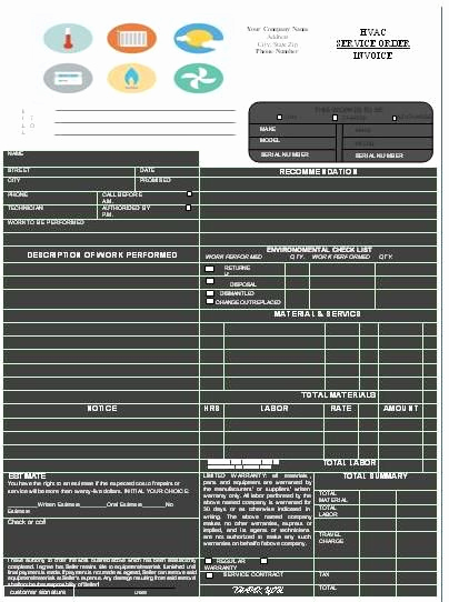 Free Hvac Invoice Template Unique Hvac Invoice Templates Printable Free