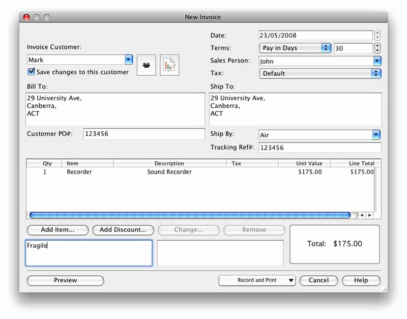 Free Invoice Template for Mac Beautiful Free Invoice software for Mac