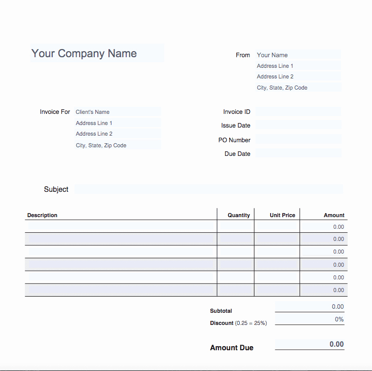 Free Invoice Template for Mac Lovely Free Online Invoice Templates for Mac — Excelxo