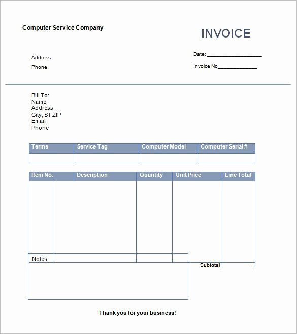 Free Invoice Template for Mac Luxury Sample Puter Service Pany Invoice Template Invoice