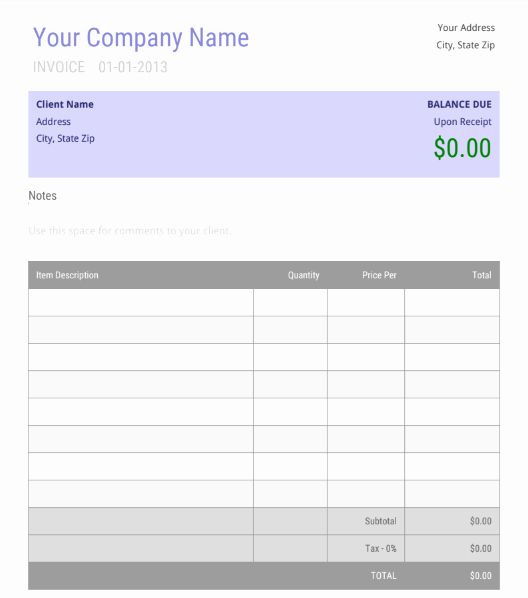 Free Invoice Template Google Docs Elegant 15 Free Google Docs Invoice Templates