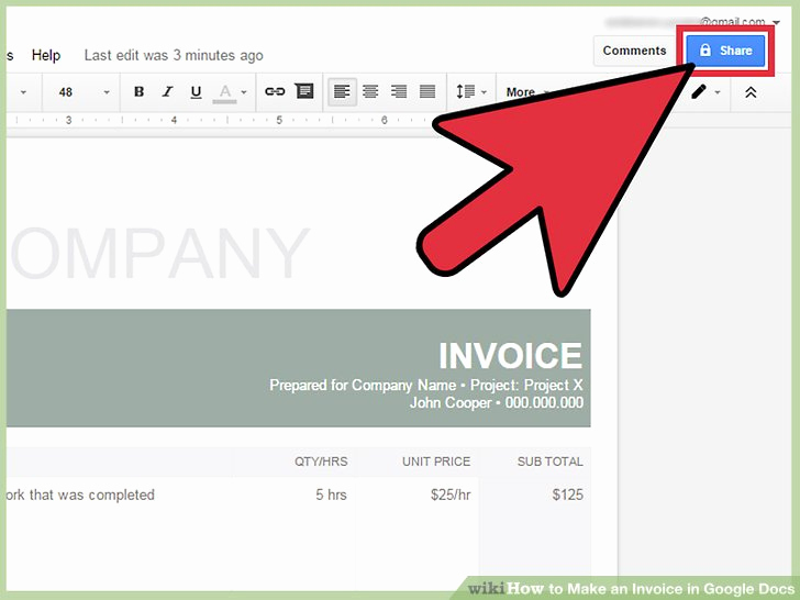 Free Invoice Template Google Docs Lovely How to Make An Invoice In Google Docs 8 Steps with