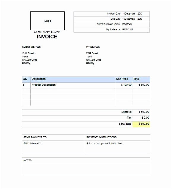 Free Invoice Template Microsoft Word Lovely Simple Mercial Invoice format Templates Free