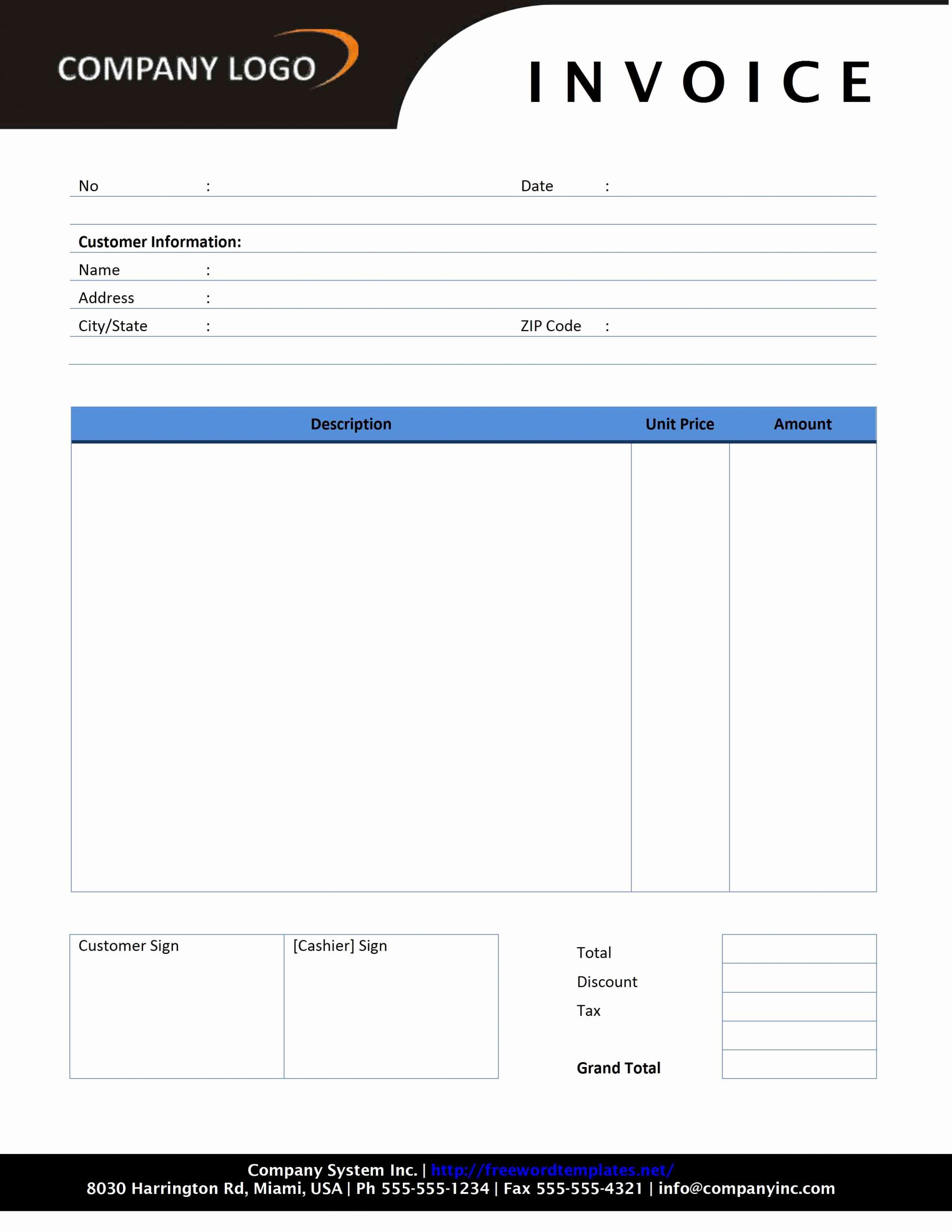 Free Invoice Template Microsoft Word Unique Plumbing Invoice Template