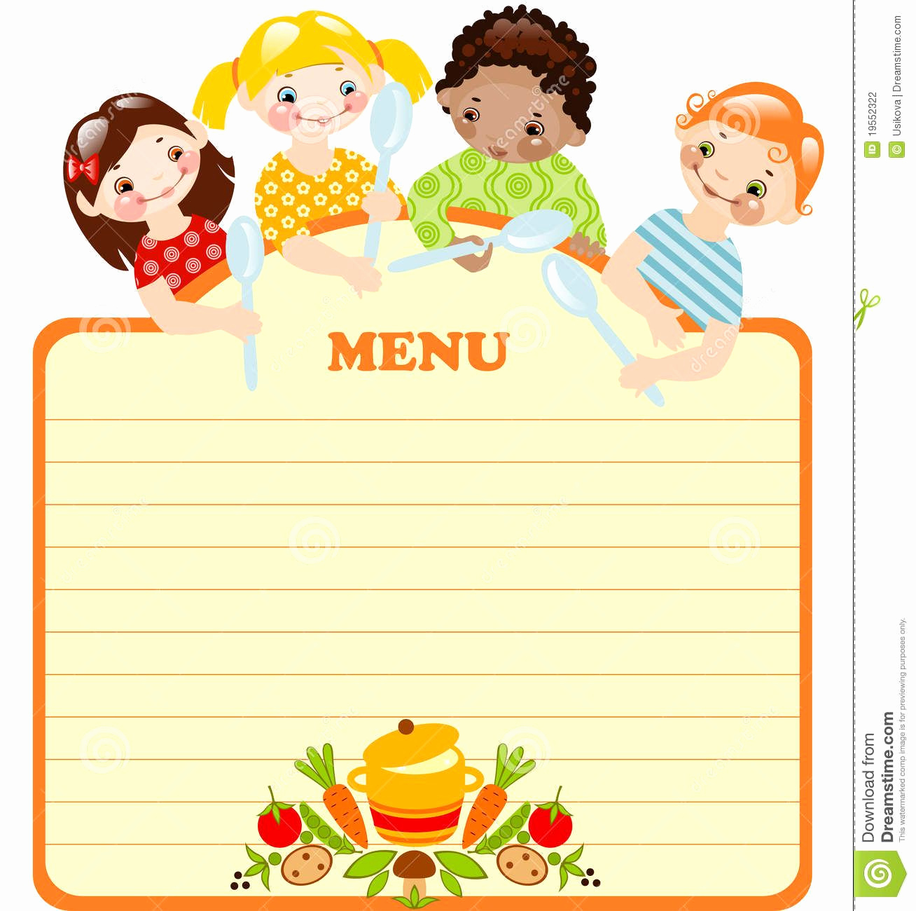 Free Kid Menu Template Lovely Blank Kids Menu Template Invitation Templates