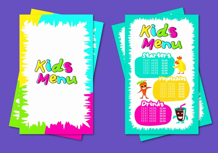 Free Kids Menu Template Lovely Kids Menu Template Vector Download Free Vectors Clipart