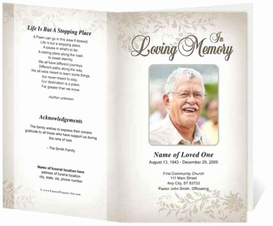 Free Memorial Program Template Awesome 21 Free Free Funeral Program Template Word Excel formats