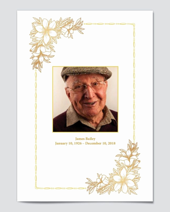 Free Memorial Program Template Awesome Free Editable Funeral Program Templates Free Editable