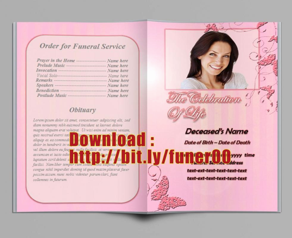 Free Memorial Program Template Beautiful Free Editable Funeral Program Template