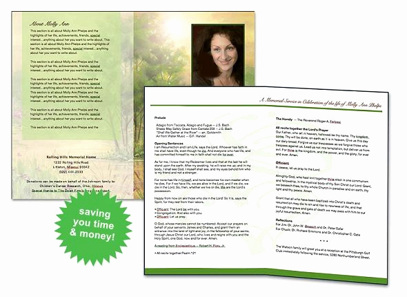 Free Memorial Program Template Beautiful Free Funeral Program Template