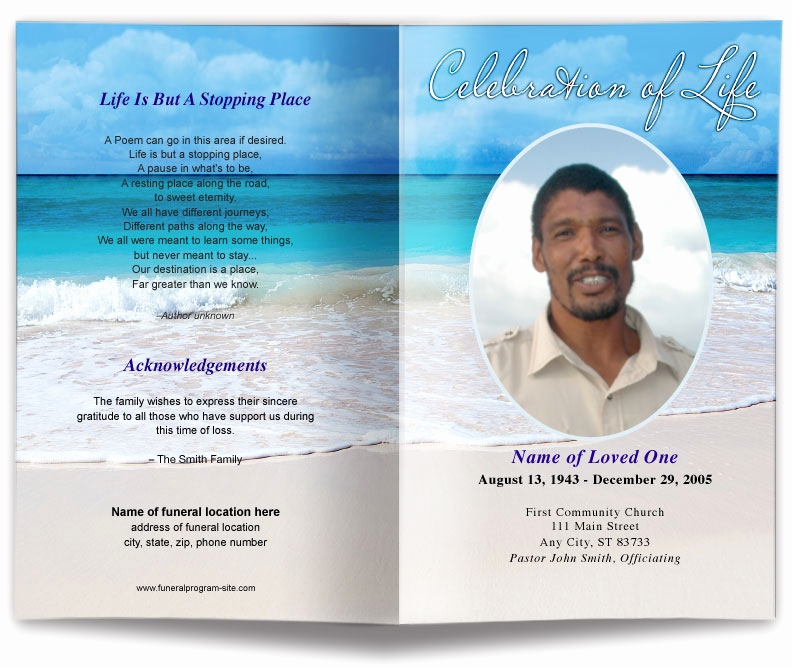 Free Memorial Program Template Download Elegant Free Editable Funeral Program Template