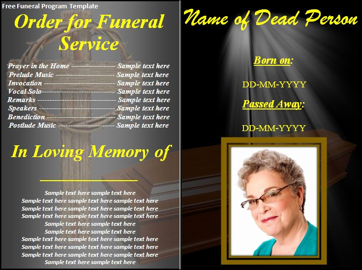 Free Memorial Program Template Download Elegant Free Funeral Program Templates