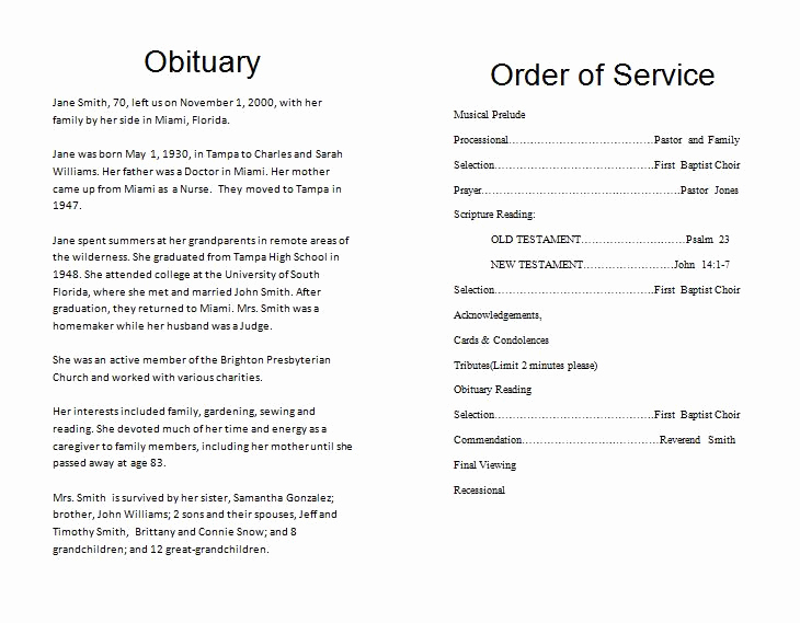 Free Memorial Program Template Download Elegant the Funeral Memorial Program Blog Free Funeral Program